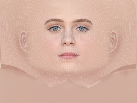 Sophia Lillis Head - No Hair - Low poly head for game 3D Модель