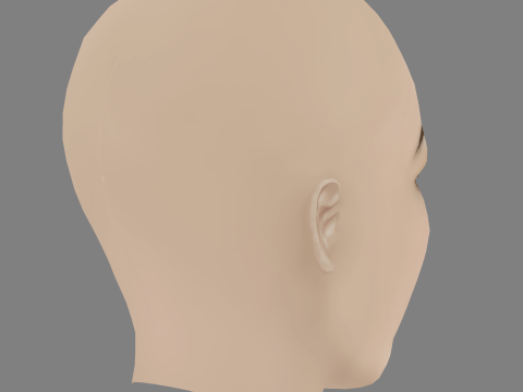 Sofya Sinitsyna Head - No Hair - Low poly head for game 3Dモデル