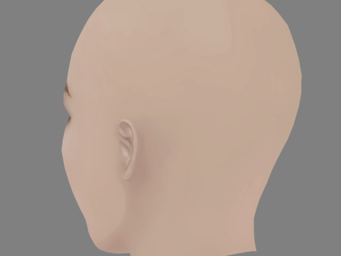 Sofya Shutkina Head - No Hair - Low poly head for game Modèle 3D