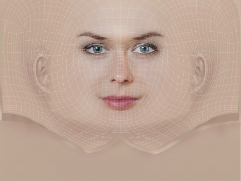 Sofya Shutkina Head - No Hair - Low poly head for game Modèle 3D