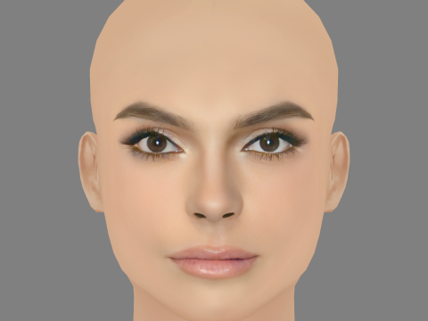 Sofia Castro Head - No Hair - Low poly head for game 3D Модель