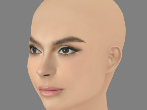 Sofia Castro Head - No Hair - Low poly head for game 3D Модель
