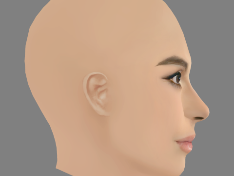 Sofia Castro Head - No Hair - Low poly head for game 3D Модель