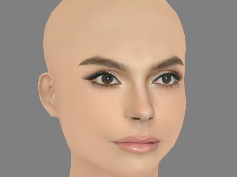 Sofia Castro Head - No Hair - Low poly head for game 3D Модель