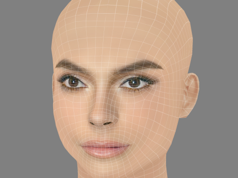 Sofia Castro Head - No Hair - Low poly head for game 3D Модель