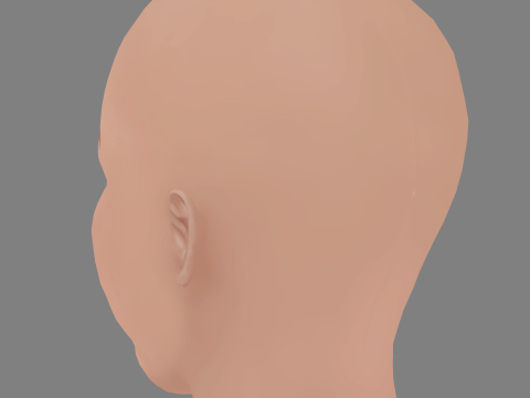 Silvia Alonso Head - No Hair - Low poly head for game 3D Modell