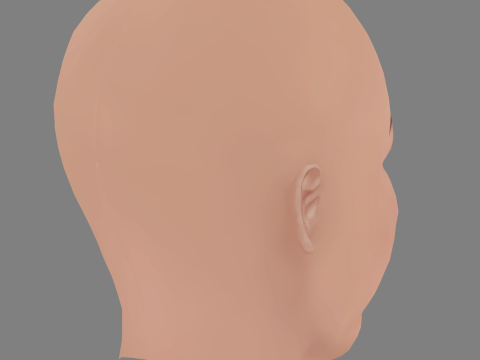 Silvia Alonso Head - No Hair - Low poly head for game 3D Modell