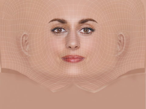 Silvia Alonso Head - No Hair - Low poly head for game 3D Modell
