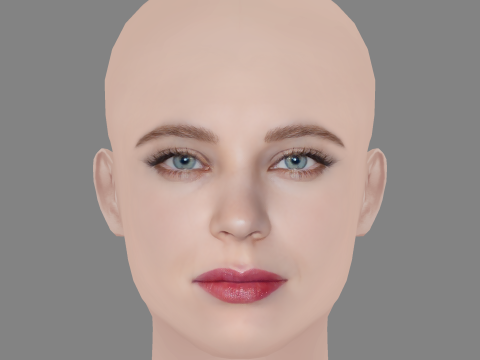 Sierra McCormick Head - No Hair - Low poly head for game 3D मॉडल