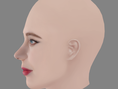 Sierra McCormick Head - No Hair - Low poly head for game 3D मॉडल