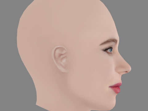 Sierra McCormick Head - No Hair - Low poly head for game 3D मॉडल