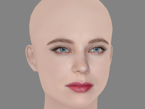 Sierra McCormick Head - No Hair - Low poly head for game 3D मॉडल