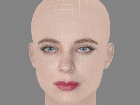 Sierra McCormick Head - No Hair - Low poly head for game 3D मॉडल