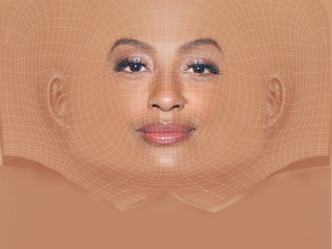 Sheron Menezzes Head - No Hair - Low poly head for game 3Dモデル