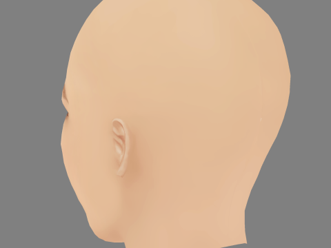 Shay Rudolph Head - No Hair - Low poly head for game 3D Модель