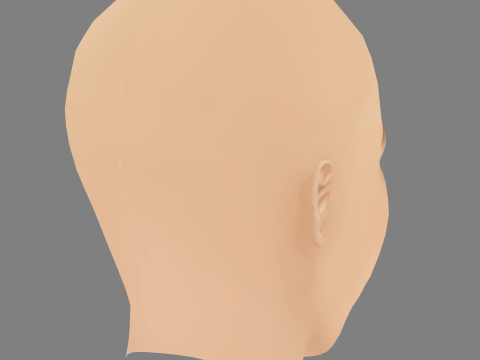 Shay Rudolph Head - No Hair - Low poly head for game 3D Модель