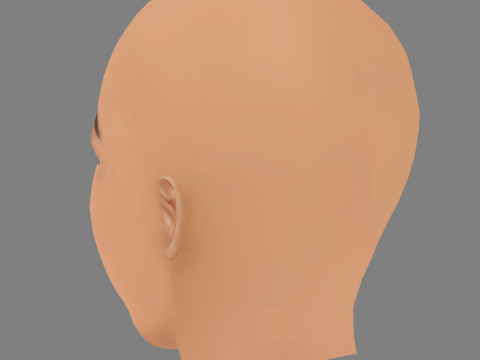 Shay Mitchell Head - No Hair - Low poly head for game 3D 模型