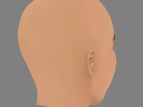 Shay Mitchell Head - No Hair - Low poly head for game 3D 模型