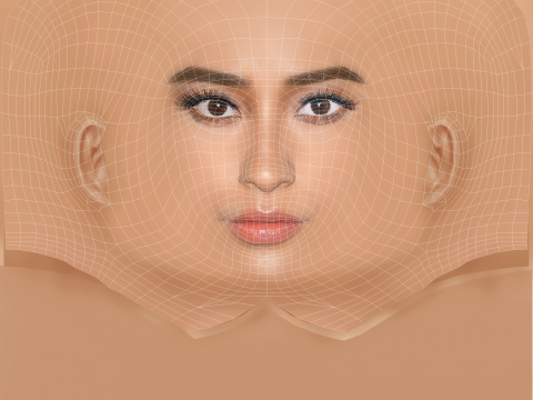 Shay Mitchell Head - No Hair - Low poly head for game 3D 模型