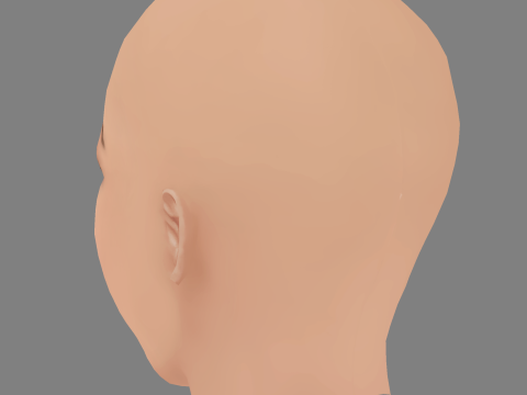 Sarah Jeffery Head - No Hair - Low poly head for game 3D Model