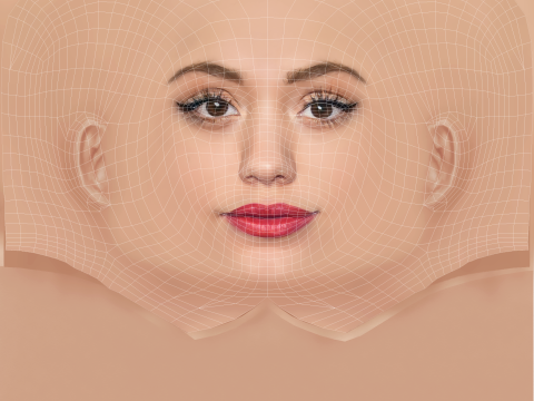 Sarah Jeffery Head - No Hair - Low poly head for game 3D Model