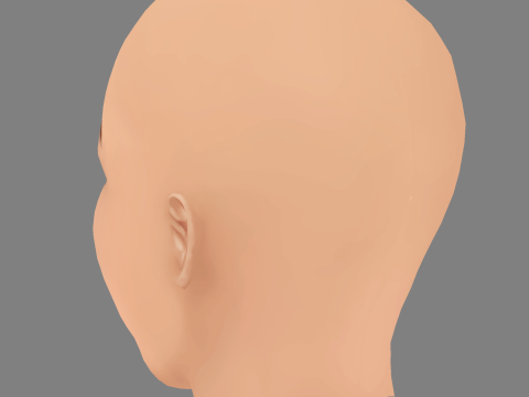 Sarah Gadon Head - No Hair - Low poly head for game 3D 模型
