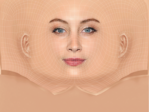Sarah Gadon Head - No Hair - Low poly head for game 3D 模型