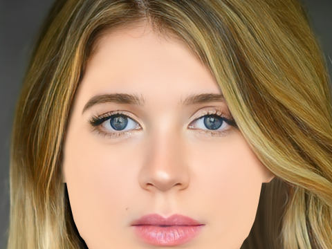 Sarah Fisher Head - No Hair - Low poly head for game Modelo 3D