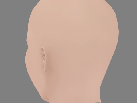 Sara Serraiocco Head - No Hair - Low poly head for game 3D Model