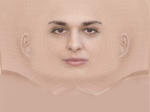Sara Serraiocco Head - No Hair - Low poly head for game 3D Model