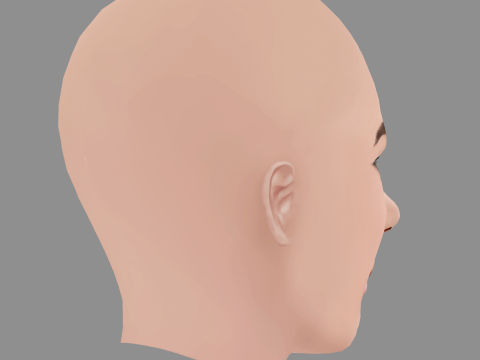Sara Maldonado Head - No Hair - Low poly head for game Modelo 3D