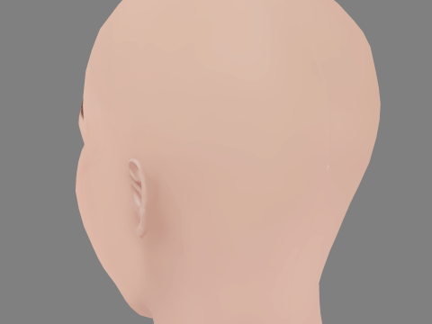 Sara Jimenez Head - No Hair - Low poly head for game 3D Model