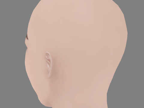 Samara Weaving Head - No Hair - Low poly head for game Modello 3D