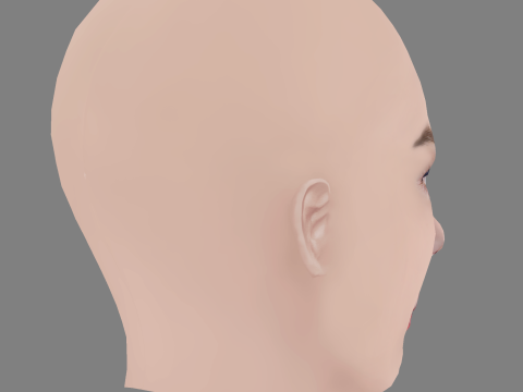 Samara Weaving Head - No Hair - Low poly head for game Modello 3D