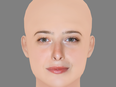 Salome Richard Head - No Hair - Low poly head for game 3D 模型