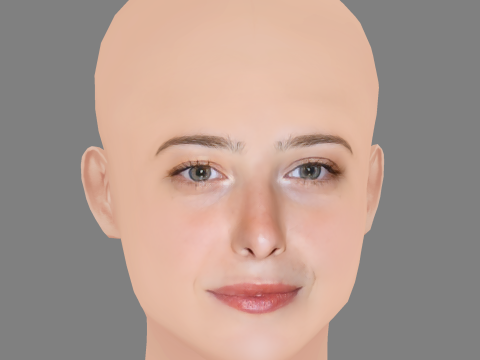 Salome Richard Head - No Hair - Low poly head for game 3D 模型