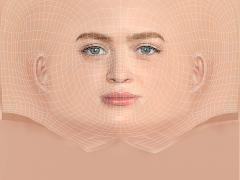 Sadie Sink Head - No Hair - Low poly head for game Model 3D