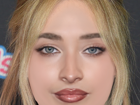 Sabrina Carpenter Head - No Hair - Low poly head for game 3D Model
