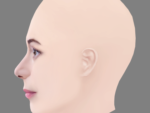 Ruth Diaz Head - No Hair - Low poly head for game 3D Model