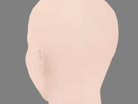 Ruth Diaz Head - No Hair - Low poly head for game 3D Model