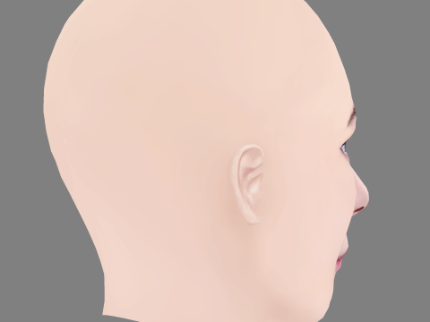 Ruth Diaz Head - No Hair - Low poly head for game 3D Model