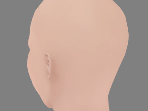 Rosie Day Head - No Hair - Low poly head for game 3D मॉडल