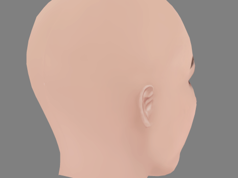 Rosie Day Head - No Hair - Low poly head for game 3D मॉडल