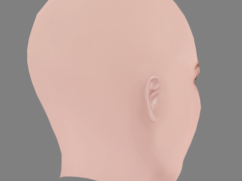 Rose McIver Head - No Hair - Low poly head for game 3D 模型