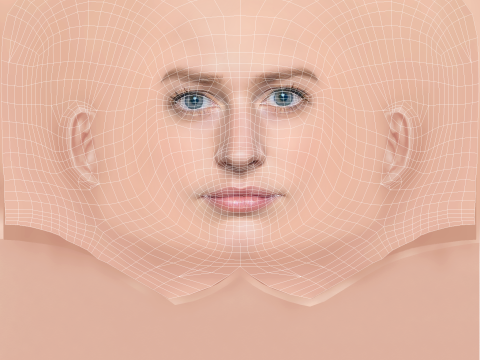 Ria Zmitrowicz Head - No Hair - Low poly head for game Modelo 3D