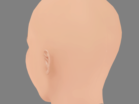 Renata Notni Head - No Hair - Low poly head for game 3D Model