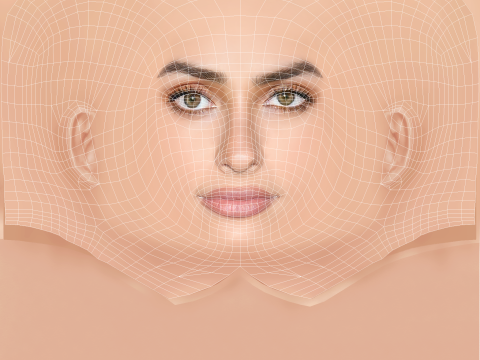 Renata Notni Head - No Hair - Low poly head for game 3D Model