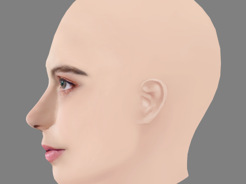 Regina Pavon Head - No Hair - Low poly head for game 3D 模型