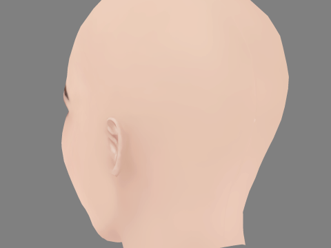 Regina Pavon Head - No Hair - Low poly head for game 3D 模型