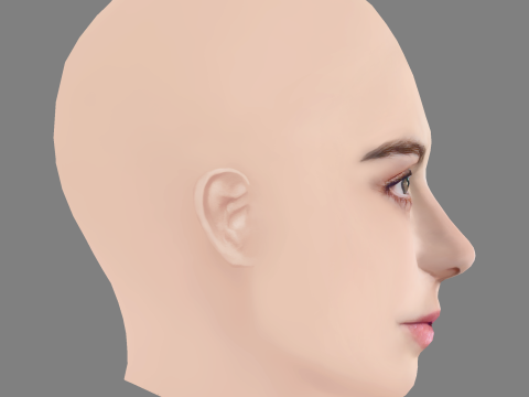 Regina Pavon Head - No Hair - Low poly head for game 3D 模型